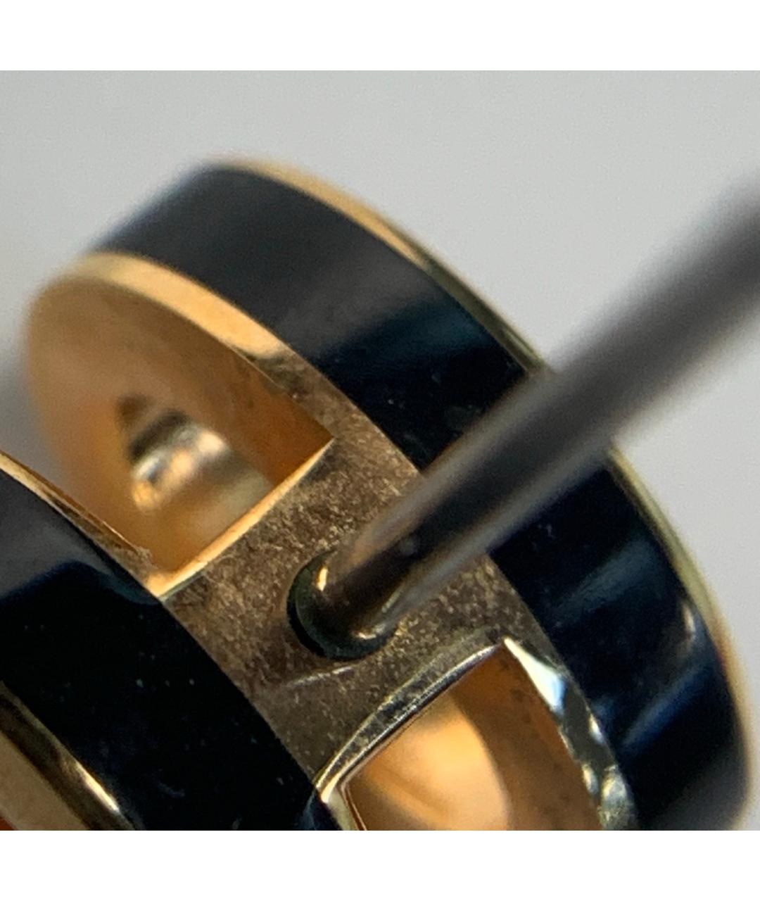 HERMES Черные металлические серьги, фото 8