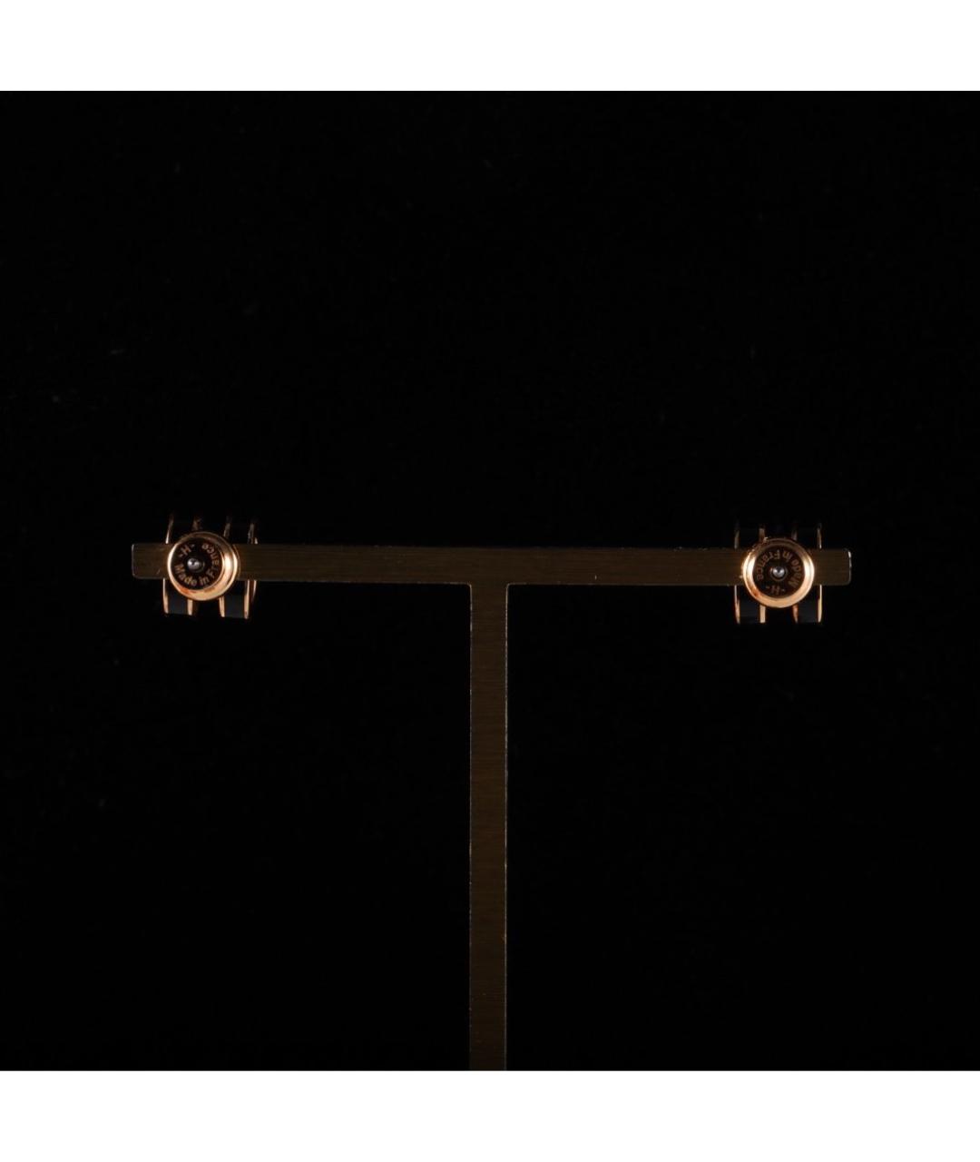 HERMES Черные металлические серьги, фото 3