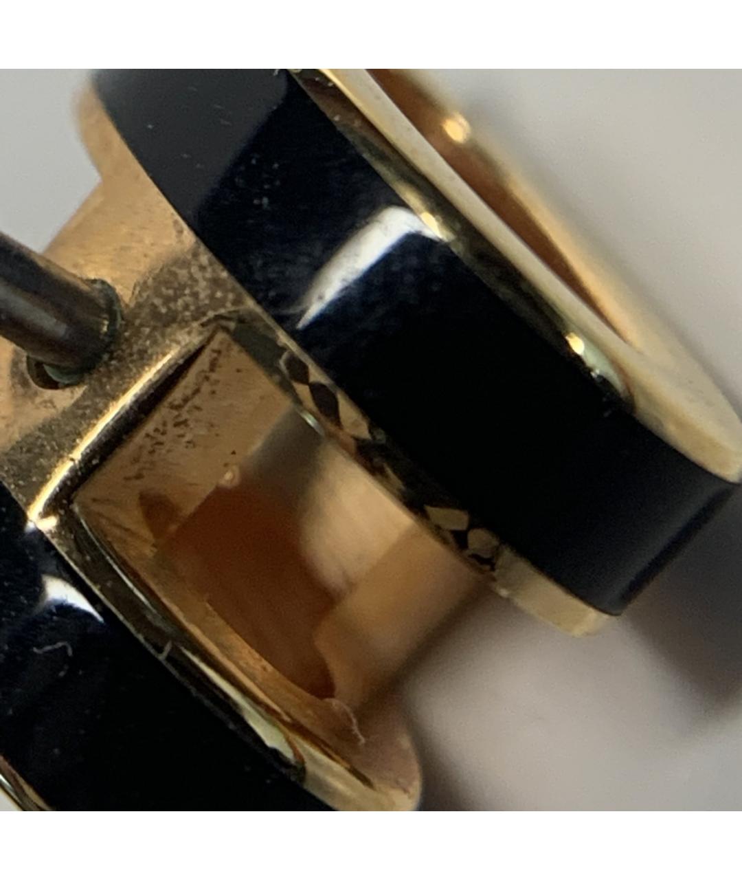 HERMES Черные металлические серьги, фото 9