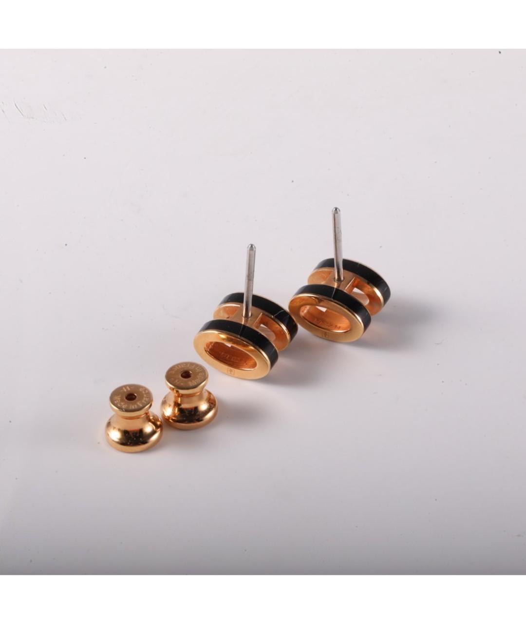 HERMES Черные металлические серьги, фото 4