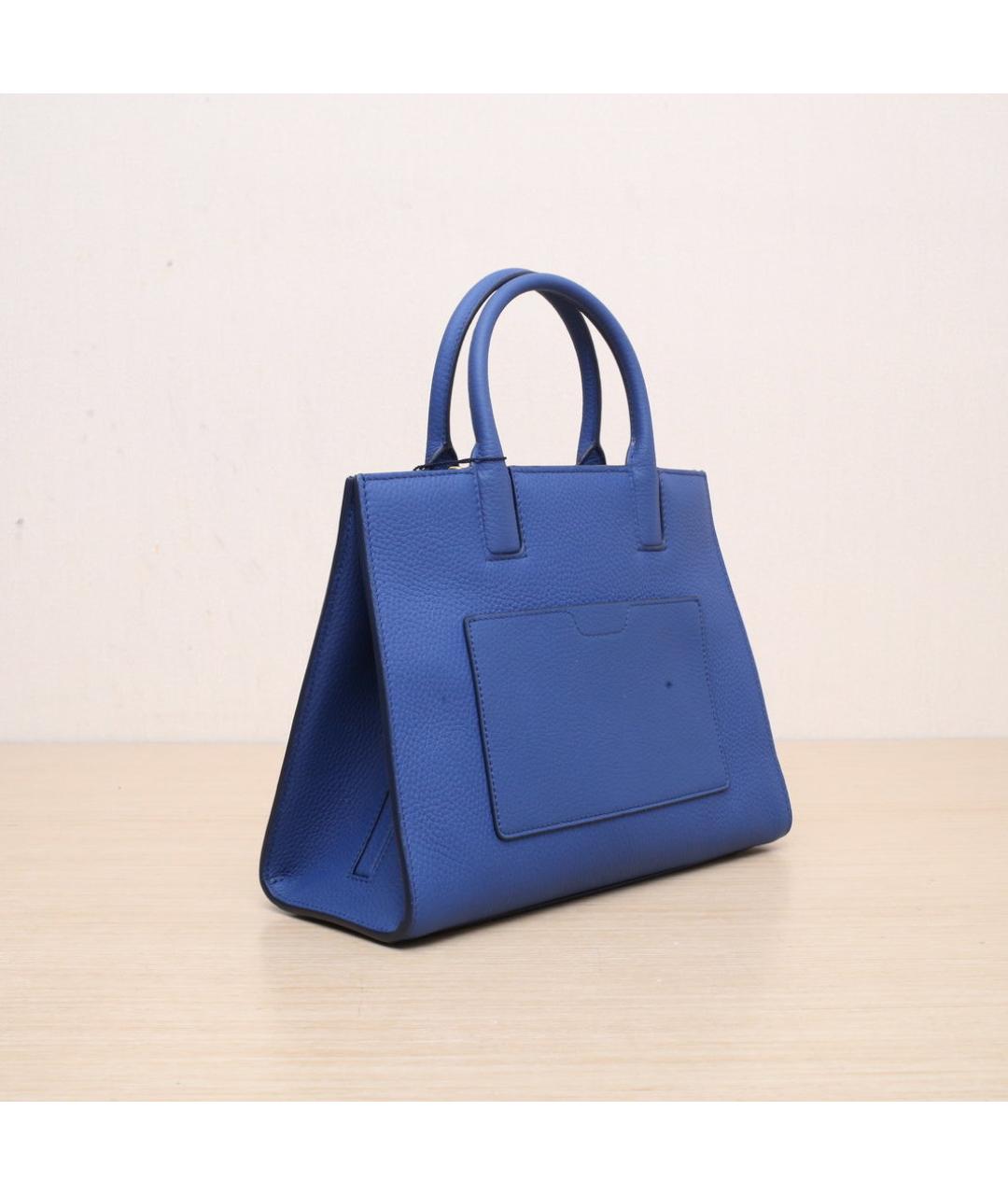 BURBERRY Темно-синяя кожаная сумка через плечо, фото 6