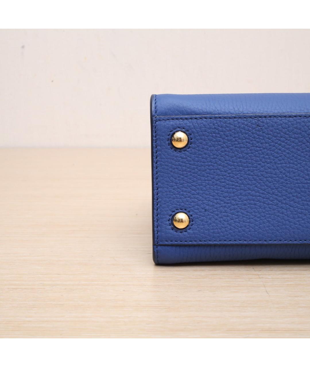 BURBERRY Темно-синяя кожаная сумка через плечо, фото 9