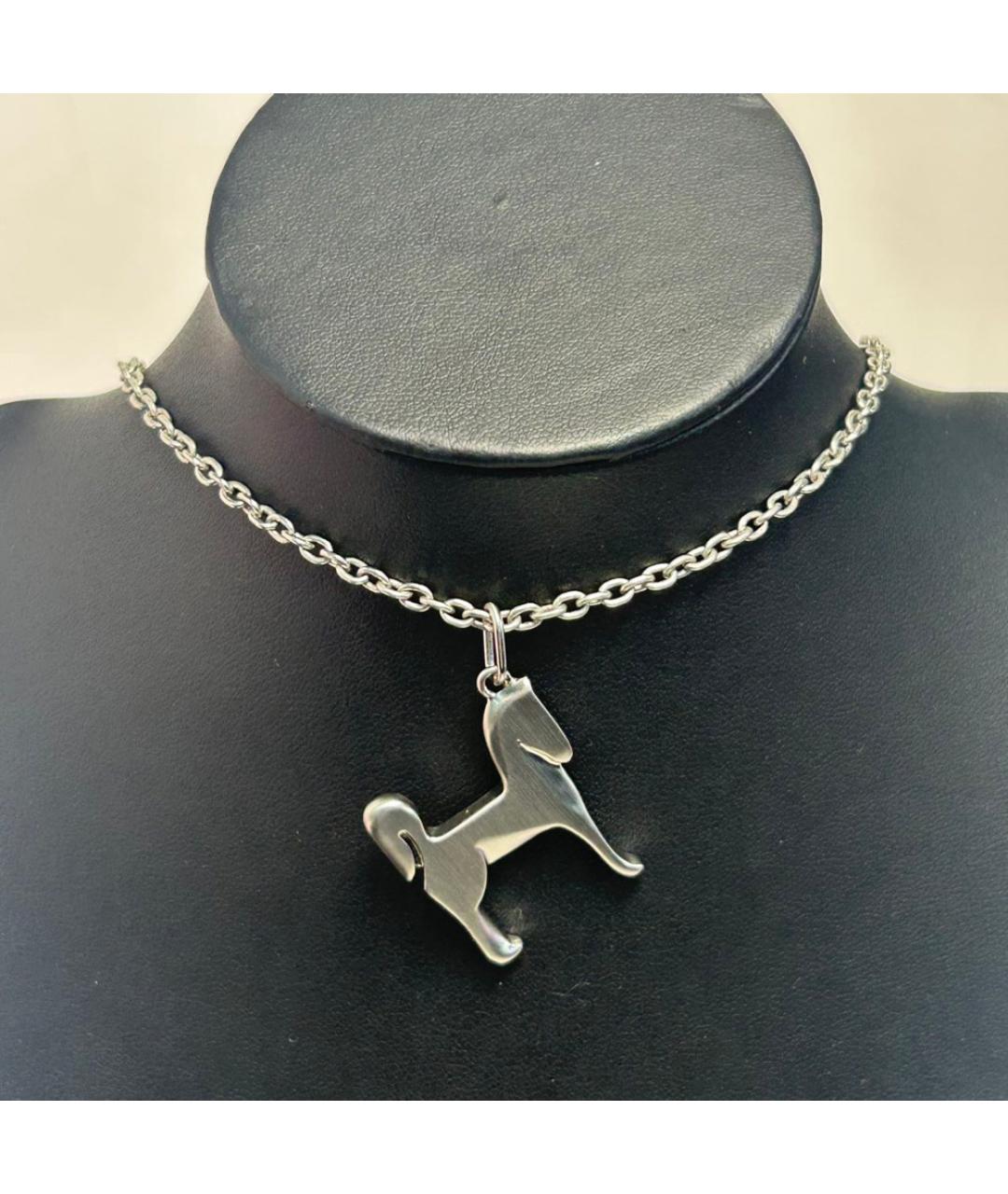 HERMES Серебряная металлическая подвеска, фото 2