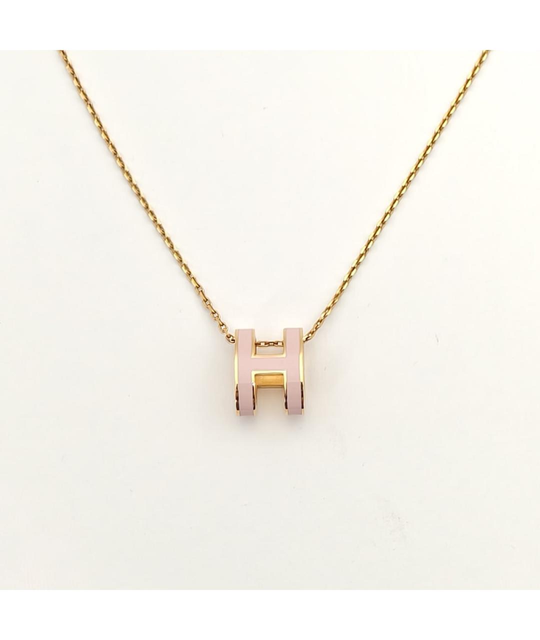 HERMES Золотое металлическое колье, фото 3