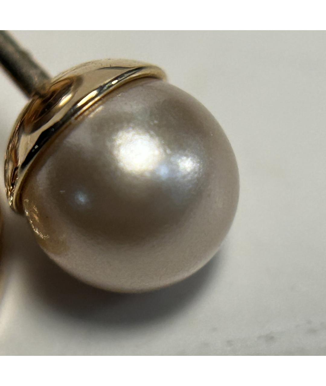 CHRISTIAN DIOR Белые металлические серьги, фото 8