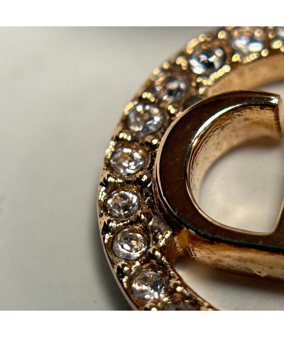 CHRISTIAN DIOR Белые металлические серьги, фото 5