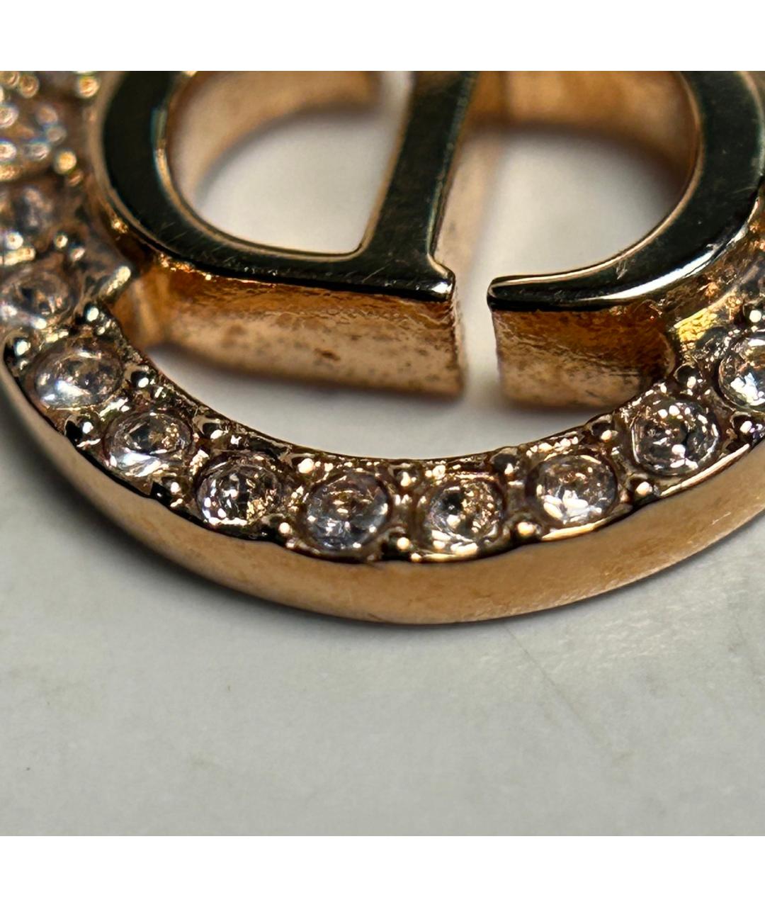 CHRISTIAN DIOR Белые металлические серьги, фото 9