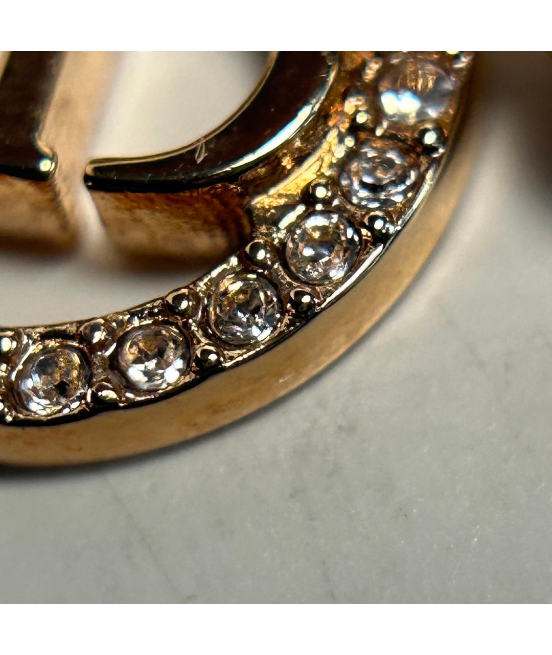 CHRISTIAN DIOR Белые металлические серьги, фото 4