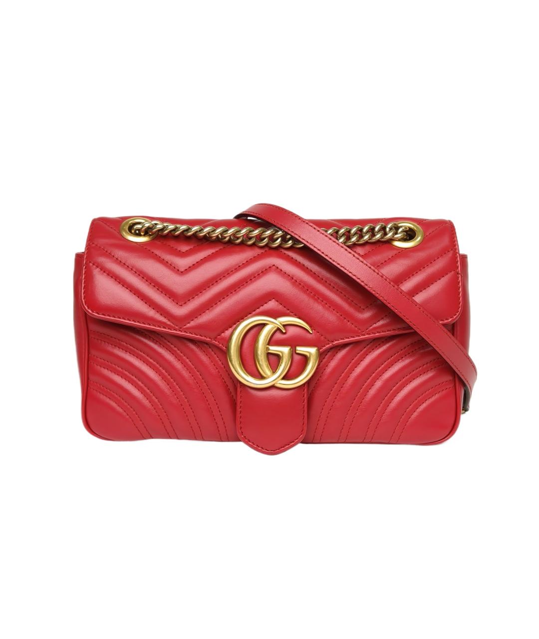 GUCCI Красная кожаная сумка через плечо, фото 1