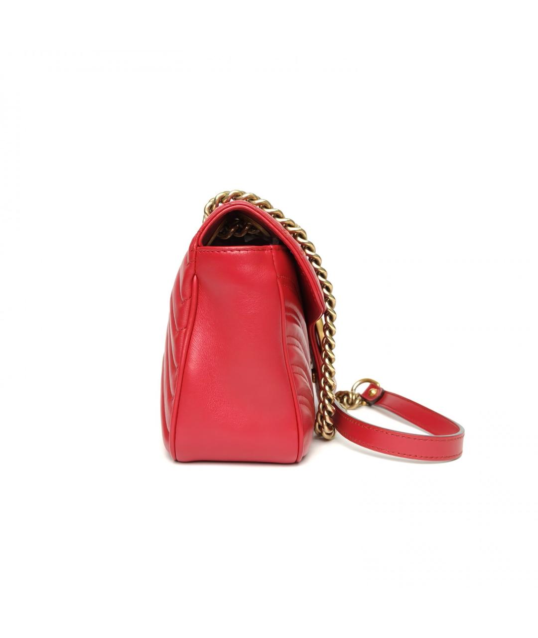 GUCCI Красная кожаная сумка через плечо, фото 5