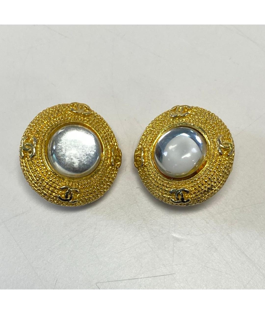 CHANEL Золотые металлические клипсы, фото 7