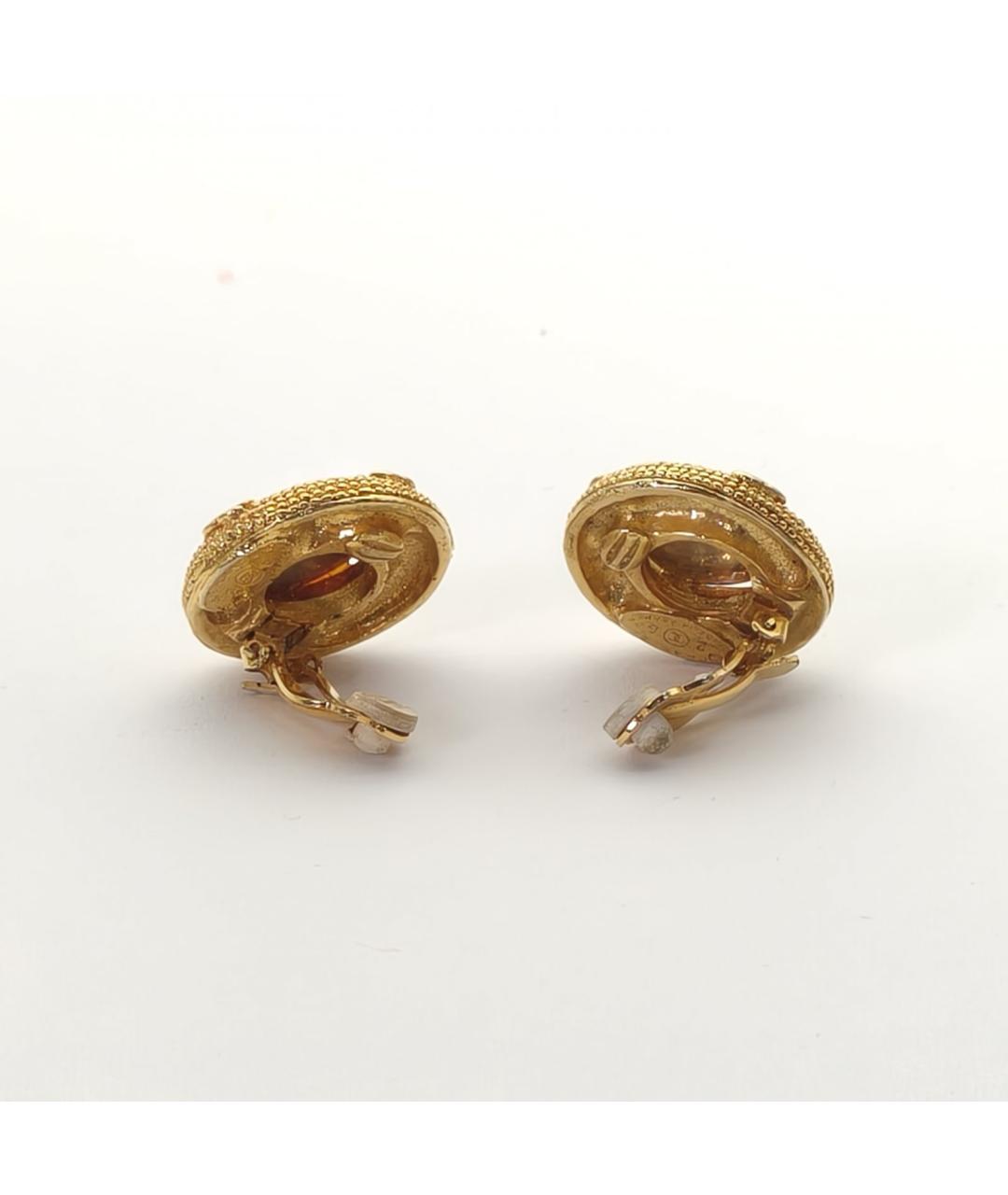 CHANEL Золотые металлические клипсы, фото 5