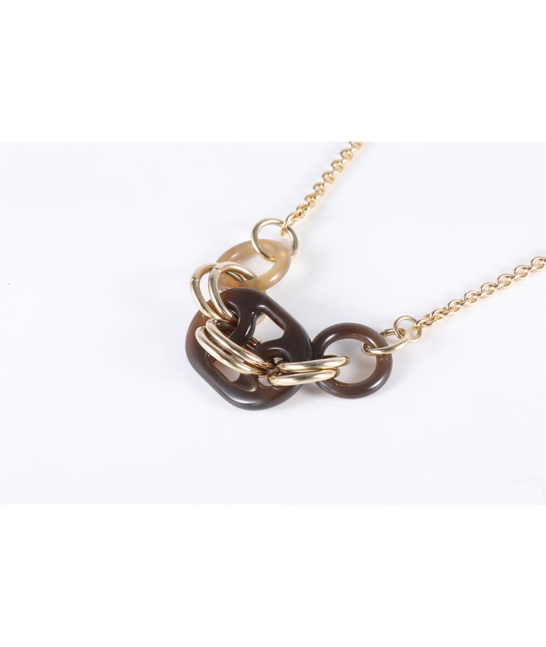 HERMES Золотое металлическое колье, фото 3