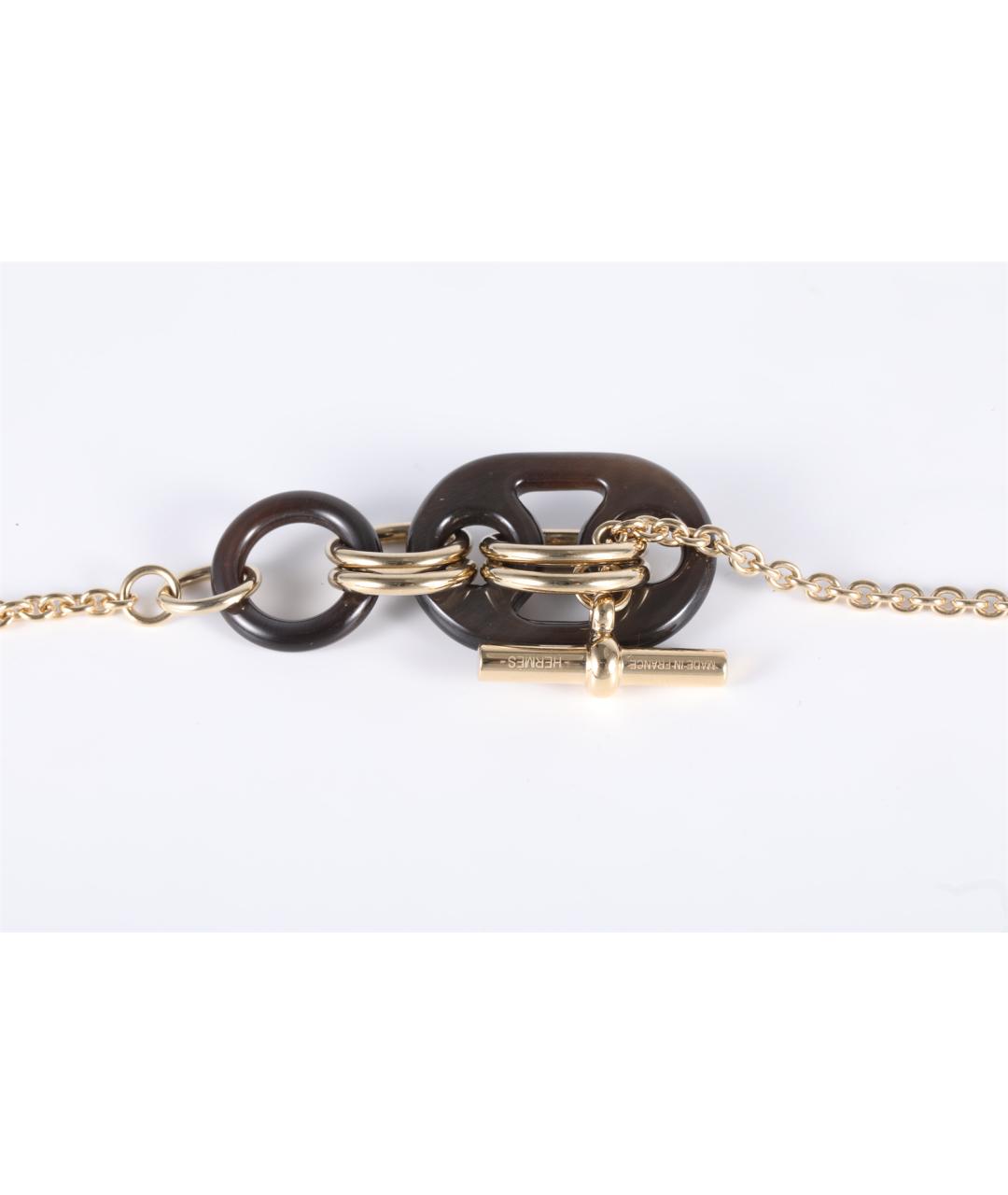 HERMES Золотое металлическое колье, фото 6