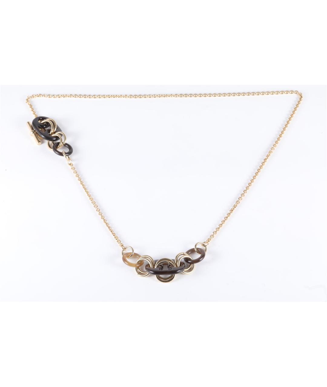 HERMES Золотое металлическое колье, фото 7