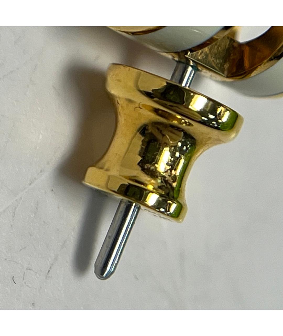 HERMES Белые металлические серьги, фото 9