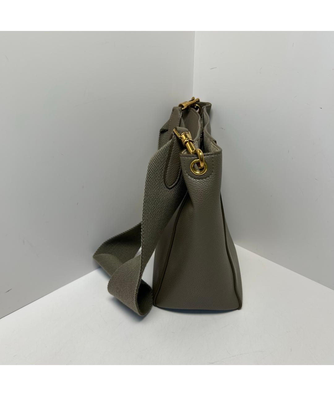 CELINE Бежевая кожаная сумка через плечо, фото 9