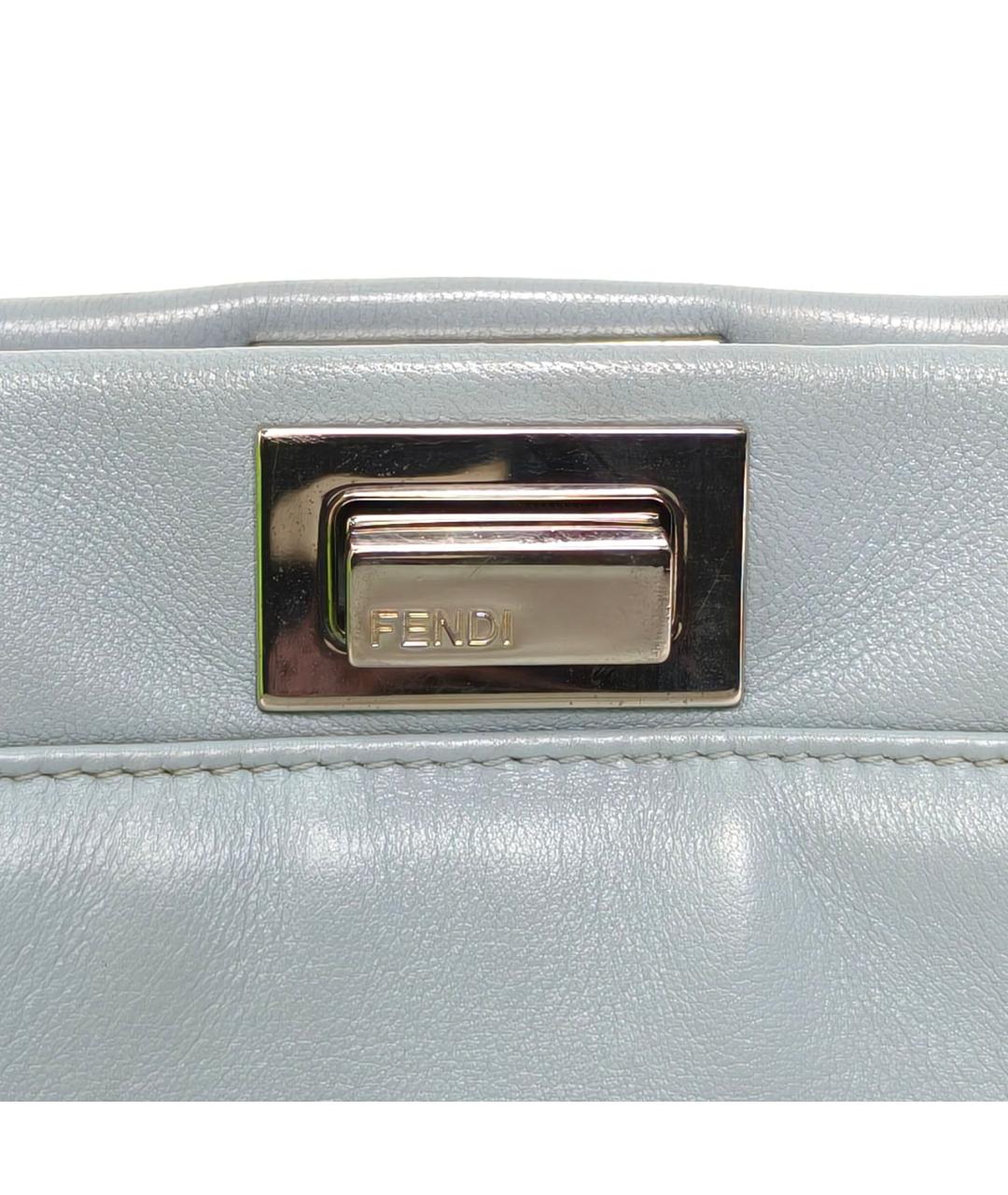 FENDI Голубая кожаная сумка через плечо, фото 7