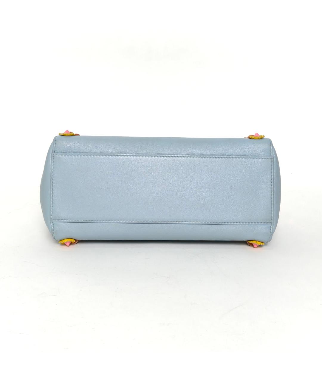 FENDI Голубая кожаная сумка через плечо, фото 6