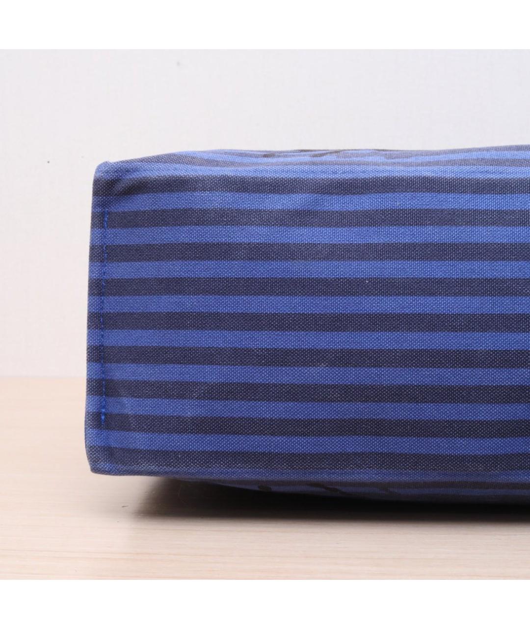 HERMES Синяя тканевая сумка тоут, фото 9