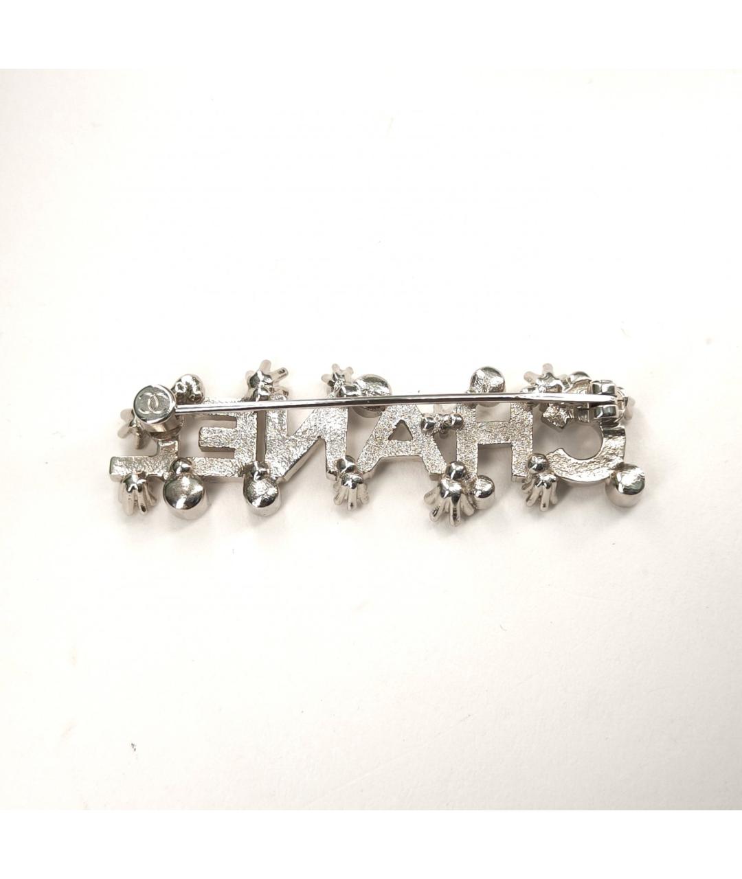 CHANEL Серебряная металлическая булавка / брошь, фото 3