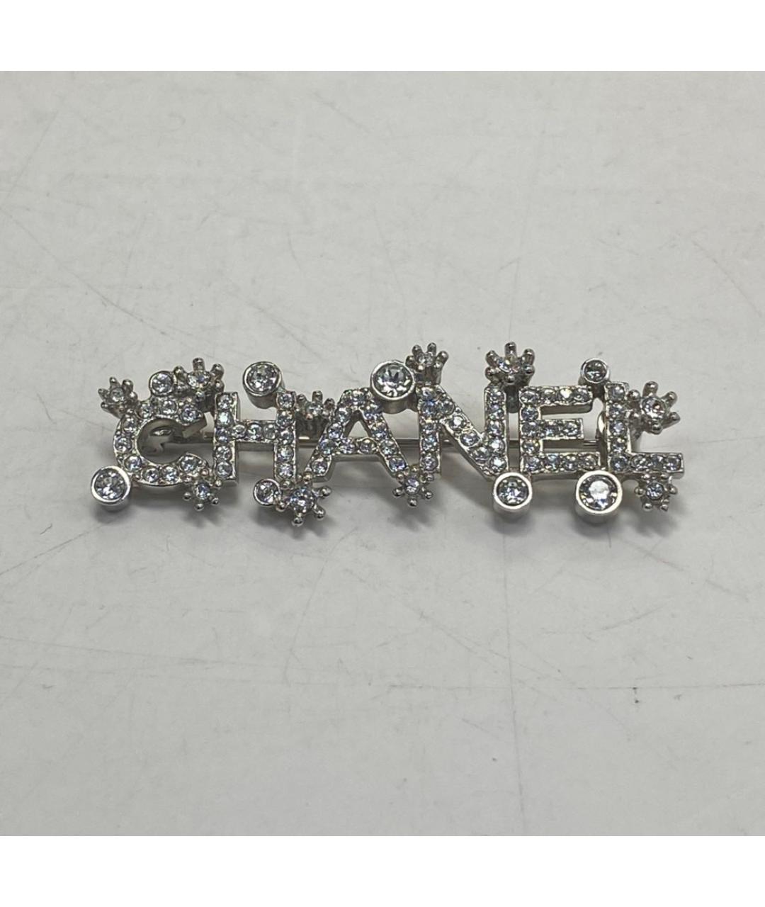 CHANEL Серебряная металлическая булавка / брошь, фото 6