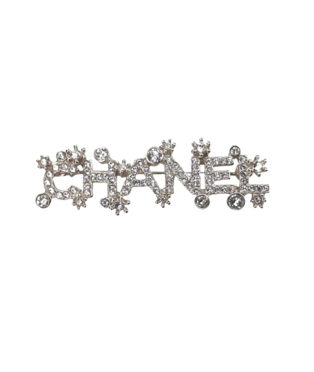 CHANEL Серебряная металлическая булавка / брошь, фото 1