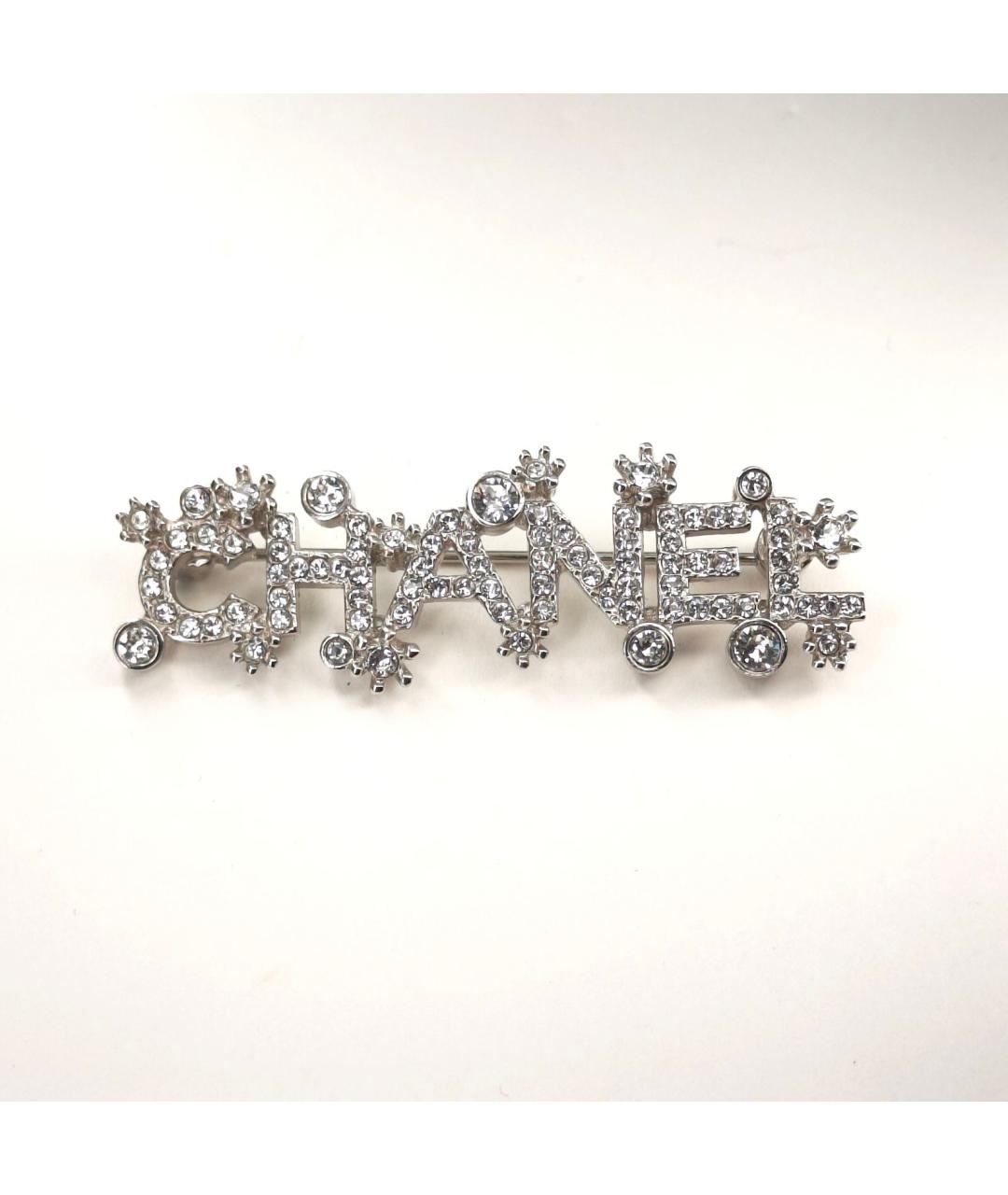 CHANEL Серебряная металлическая булавка / брошь, фото 2