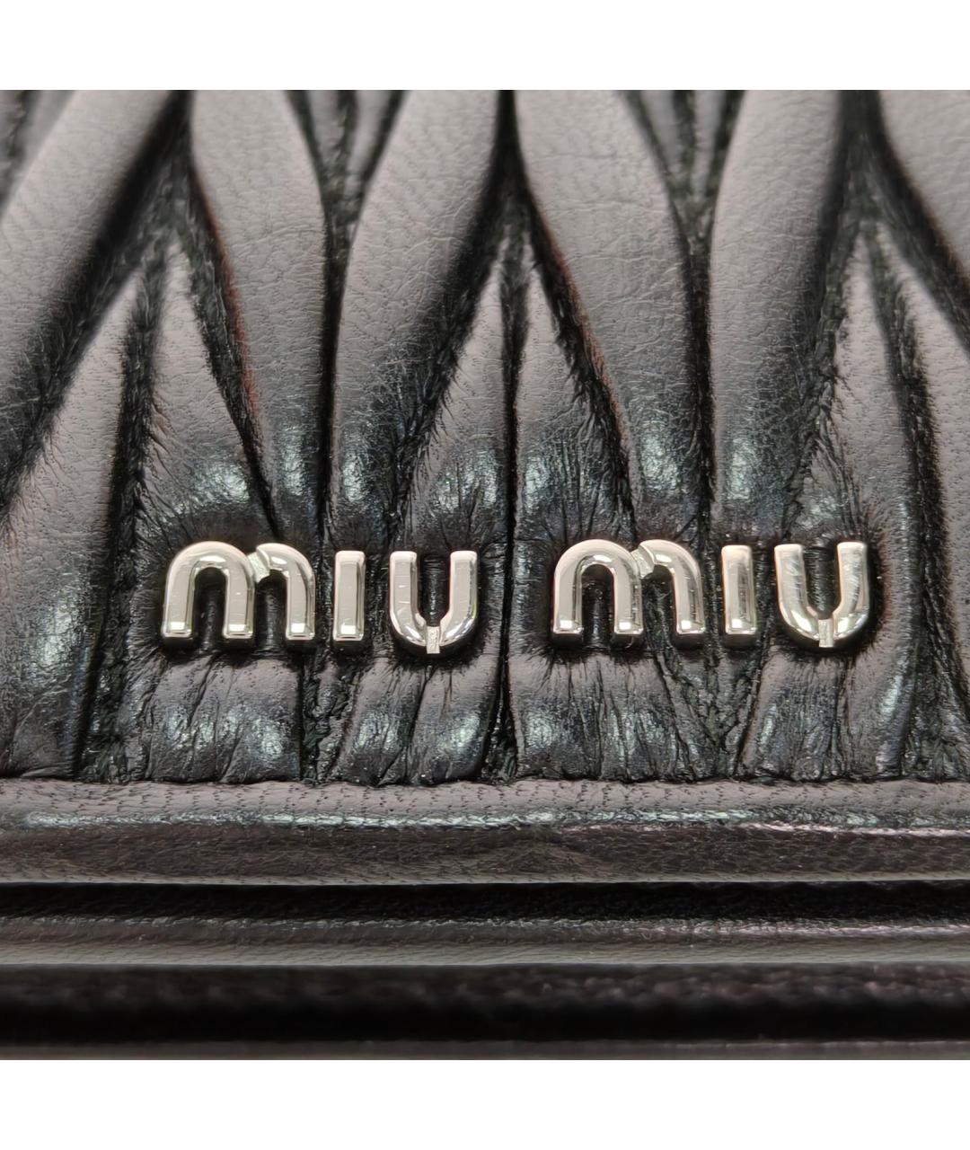 MIU MIU Черная кожаная сумка через плечо, фото 7