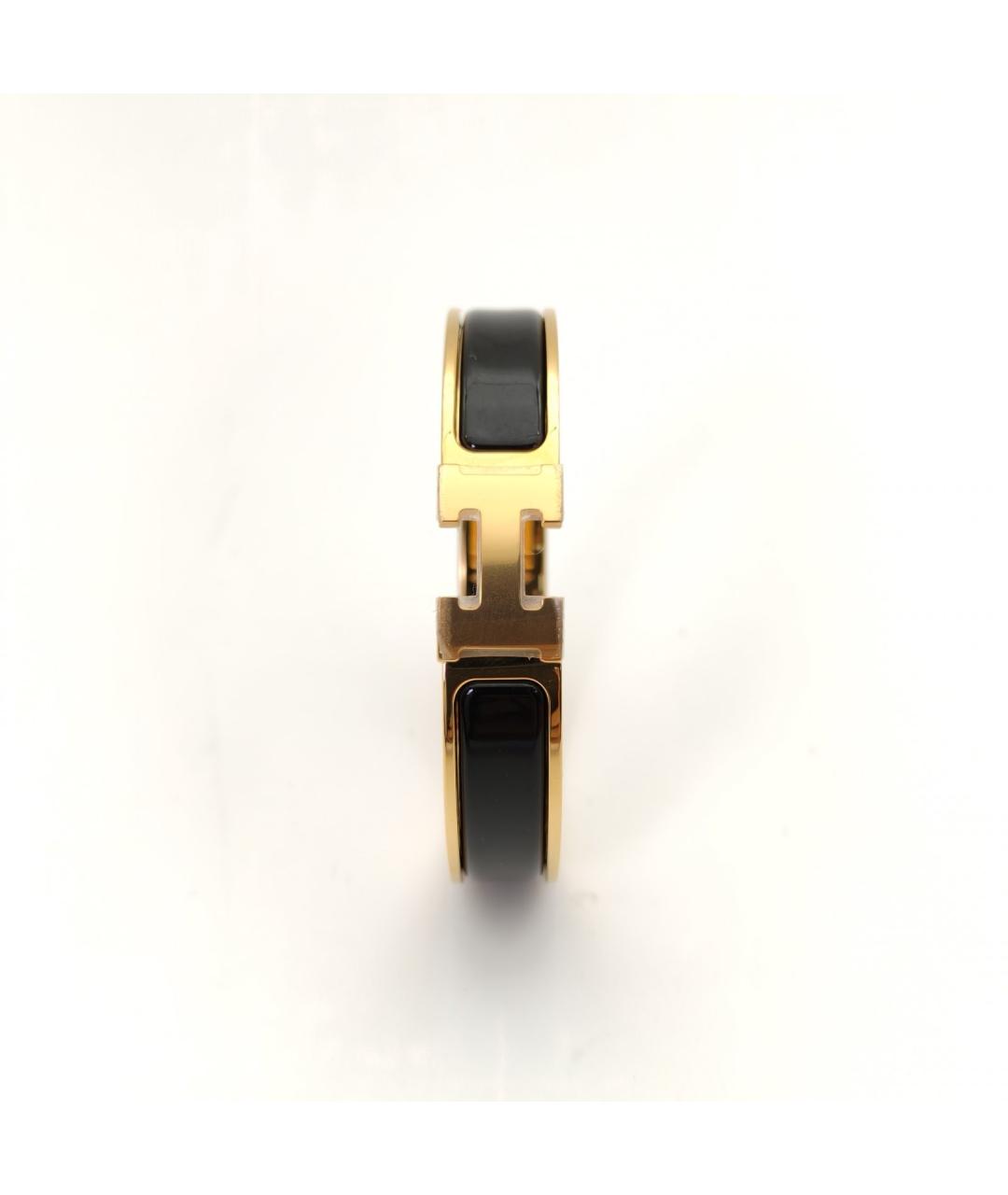 HERMES Черный металлический браслет, фото 3