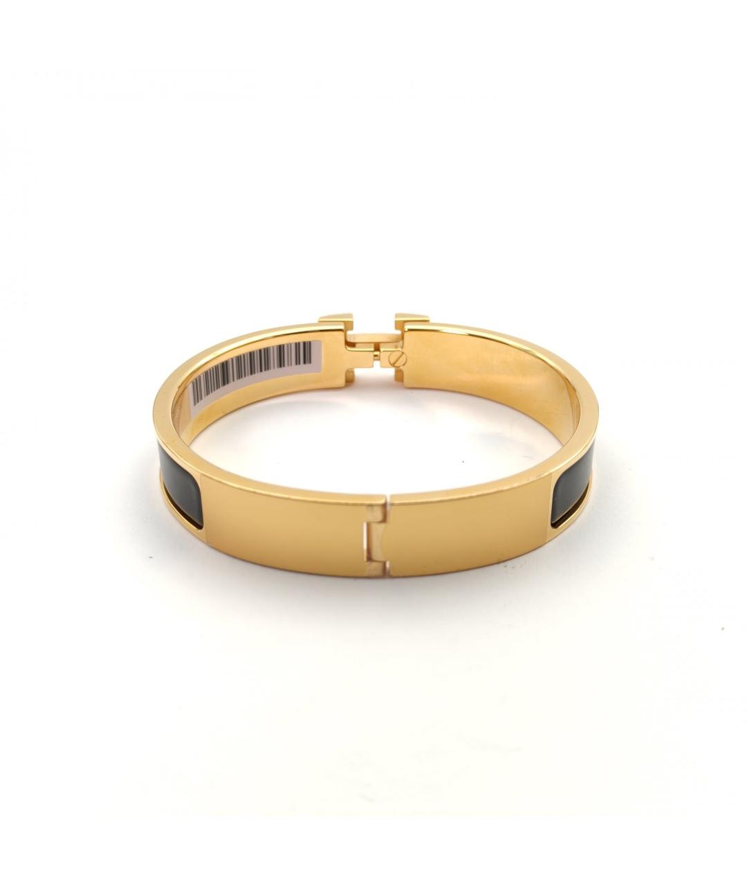 HERMES Черный металлический браслет, фото 5