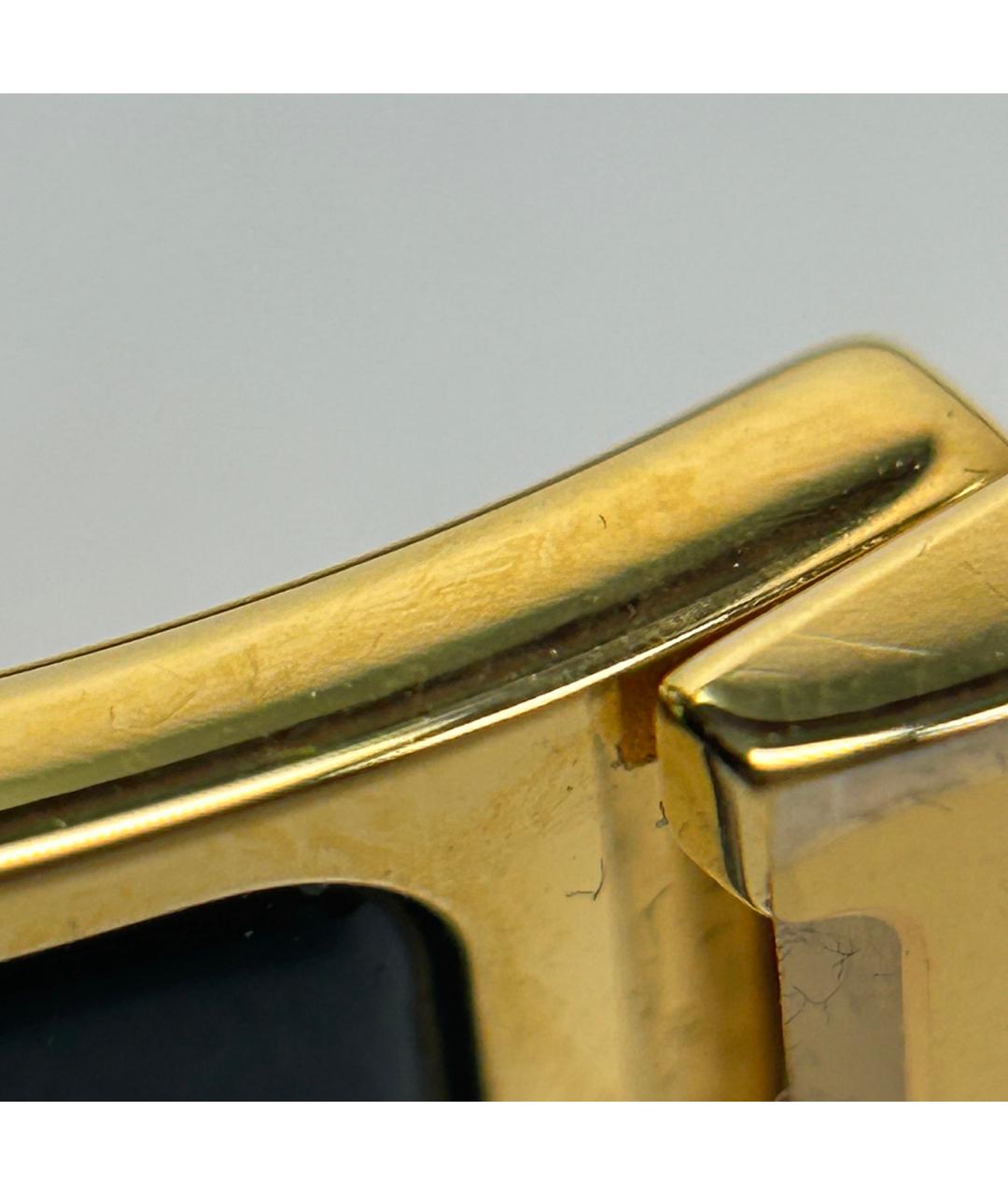 HERMES Черный металлический браслет, фото 8