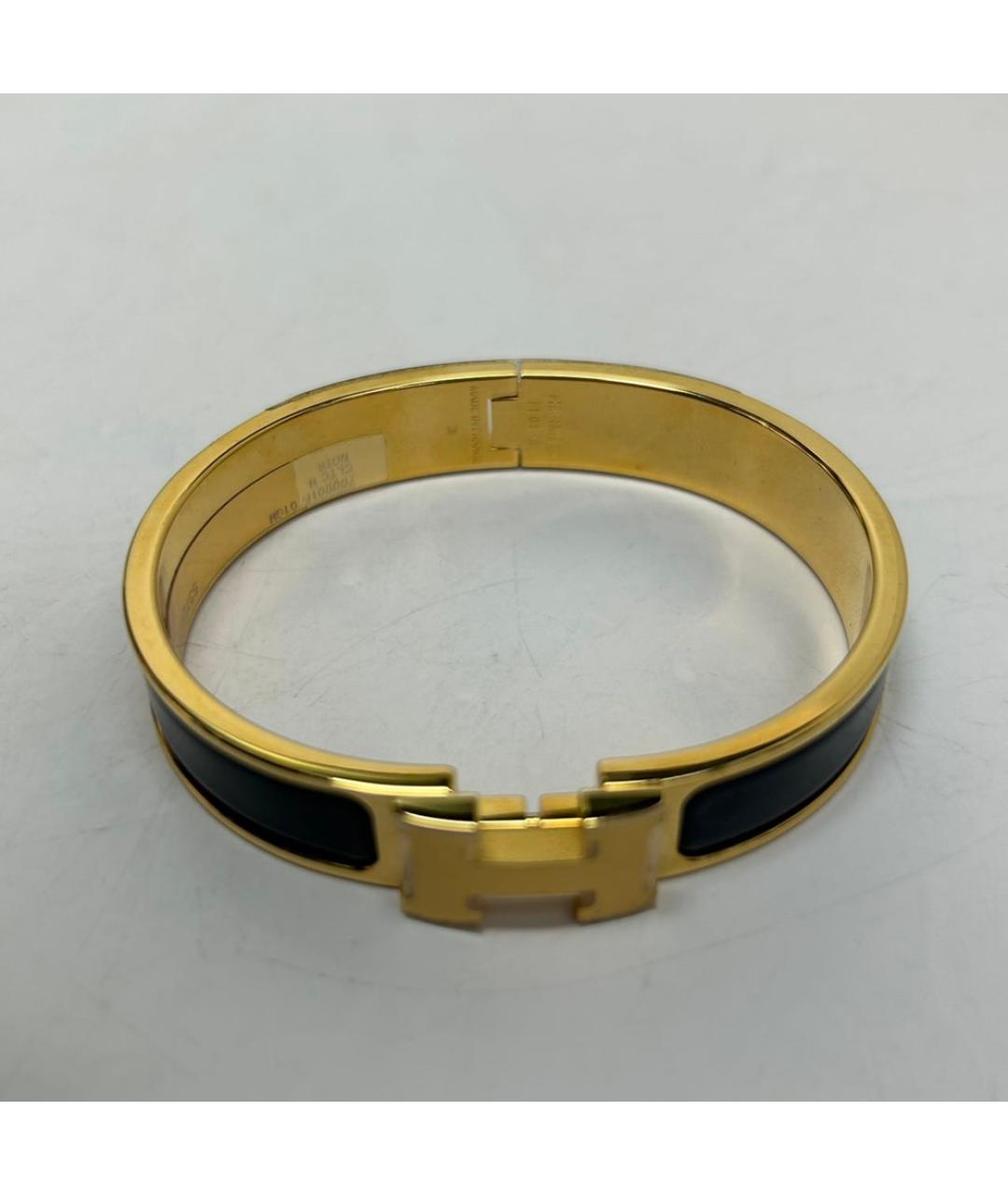 HERMES Черный металлический браслет, фото 6