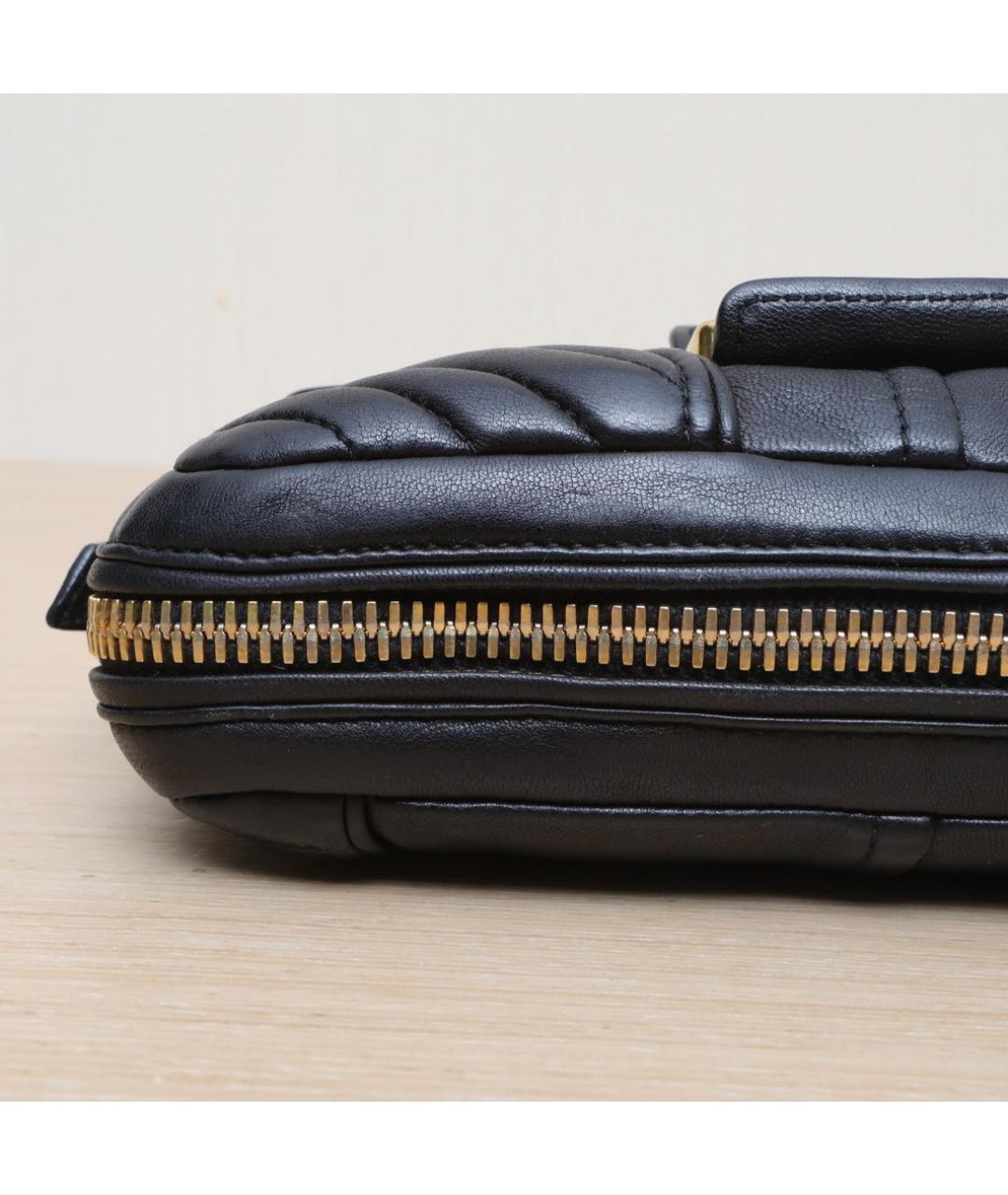 MIU MIU Черная кожаная сумка через плечо, фото 9
