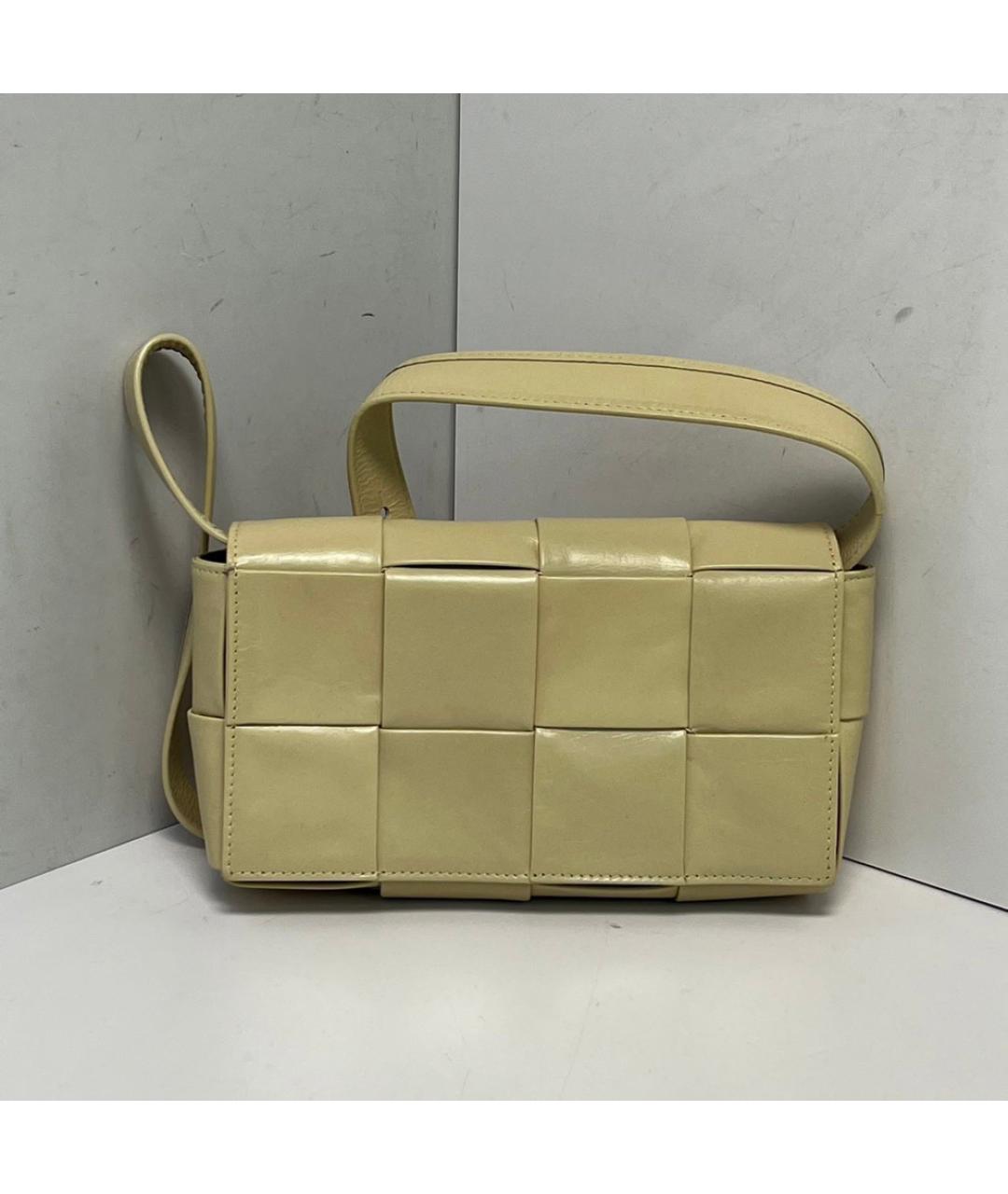 BOTTEGA VENETA Бежевая кожаная сумка через плечо, фото 8