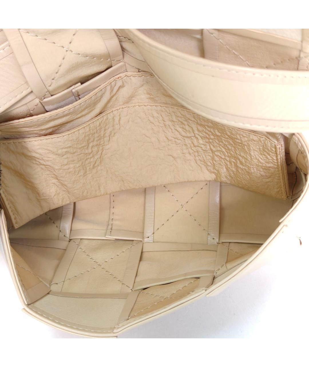 BOTTEGA VENETA Бежевая кожаная сумка через плечо, фото 7