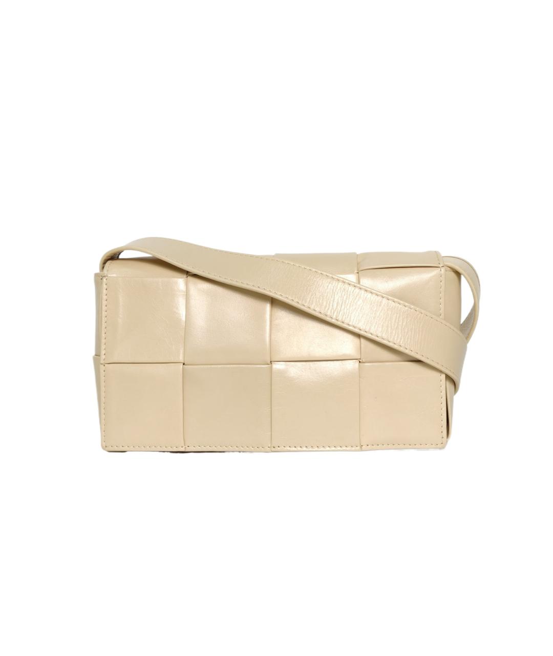 BOTTEGA VENETA Бежевая кожаная сумка через плечо, фото 1