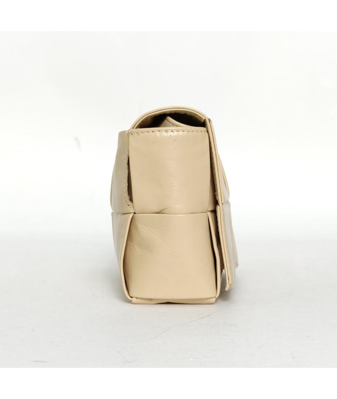 BOTTEGA VENETA Бежевая кожаная сумка через плечо, фото 5