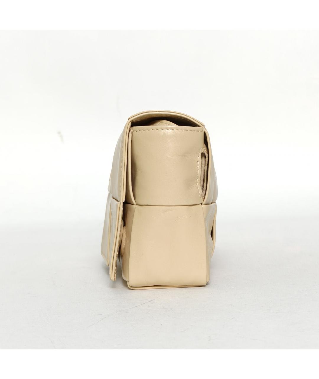 BOTTEGA VENETA Бежевая кожаная сумка через плечо, фото 3