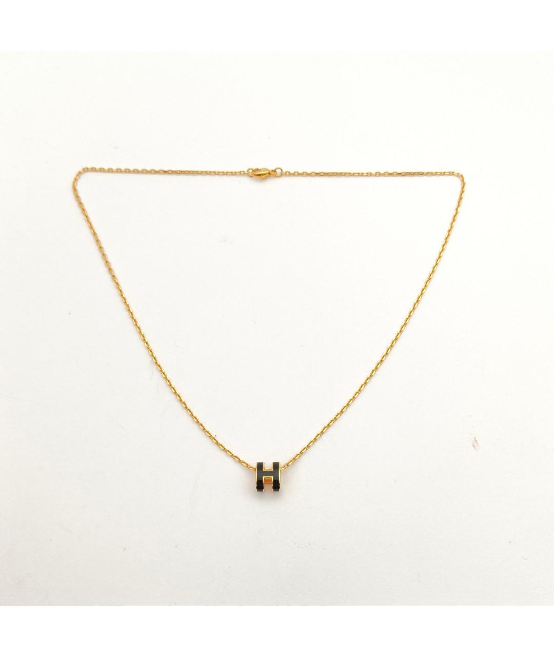 HERMES Черная металлическая подвеска, фото 6