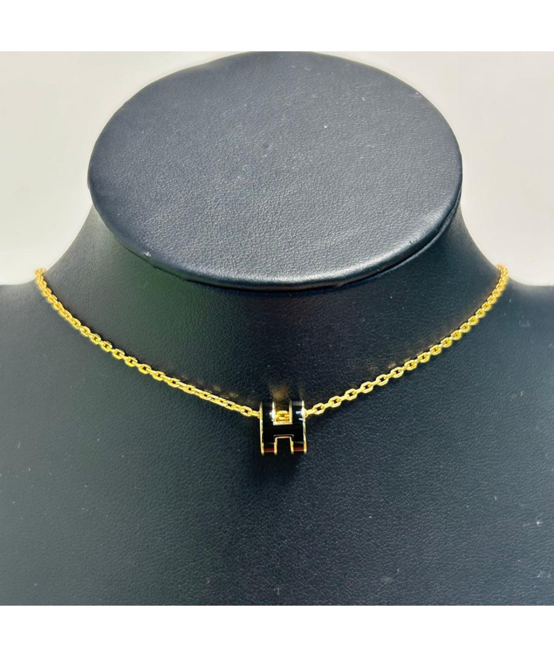 HERMES Черная металлическая подвеска, фото 8