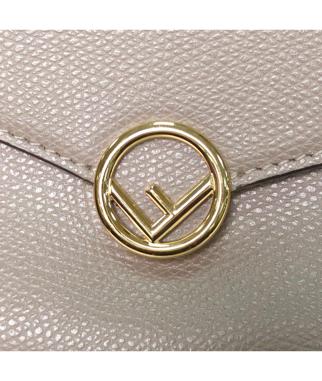 FENDI Серая кожаная сумка через плечо, фото 7