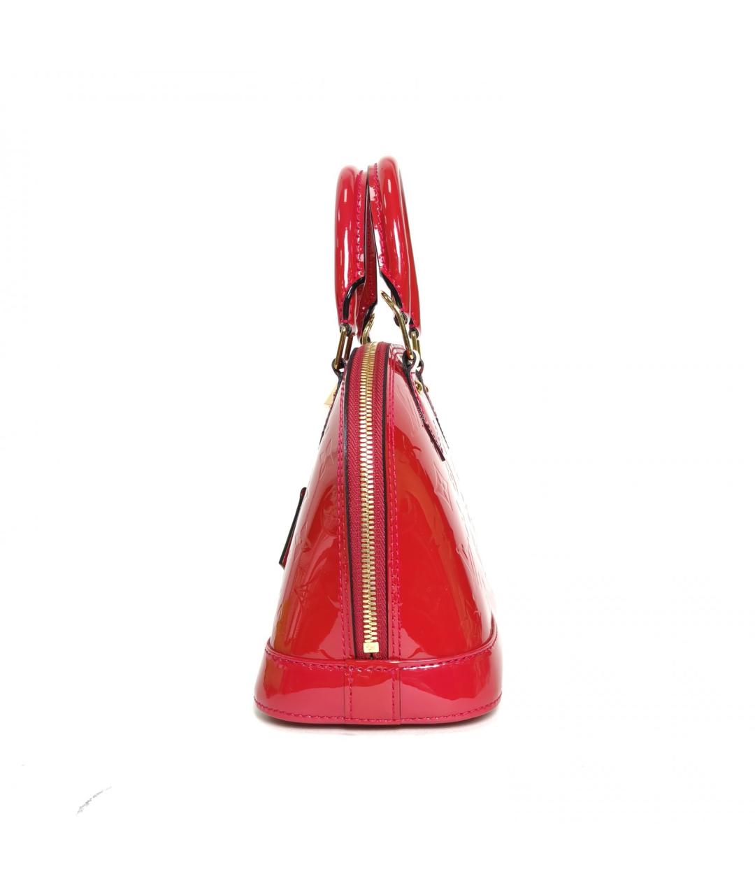 LOUIS VUITTON Красная кожаная сумка через плечо, фото 3