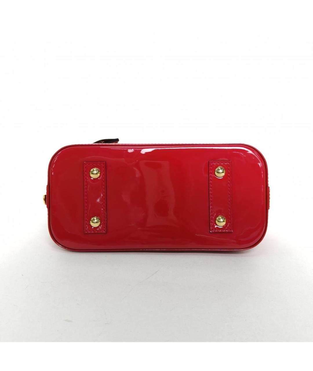 LOUIS VUITTON Красная кожаная сумка через плечо, фото 6