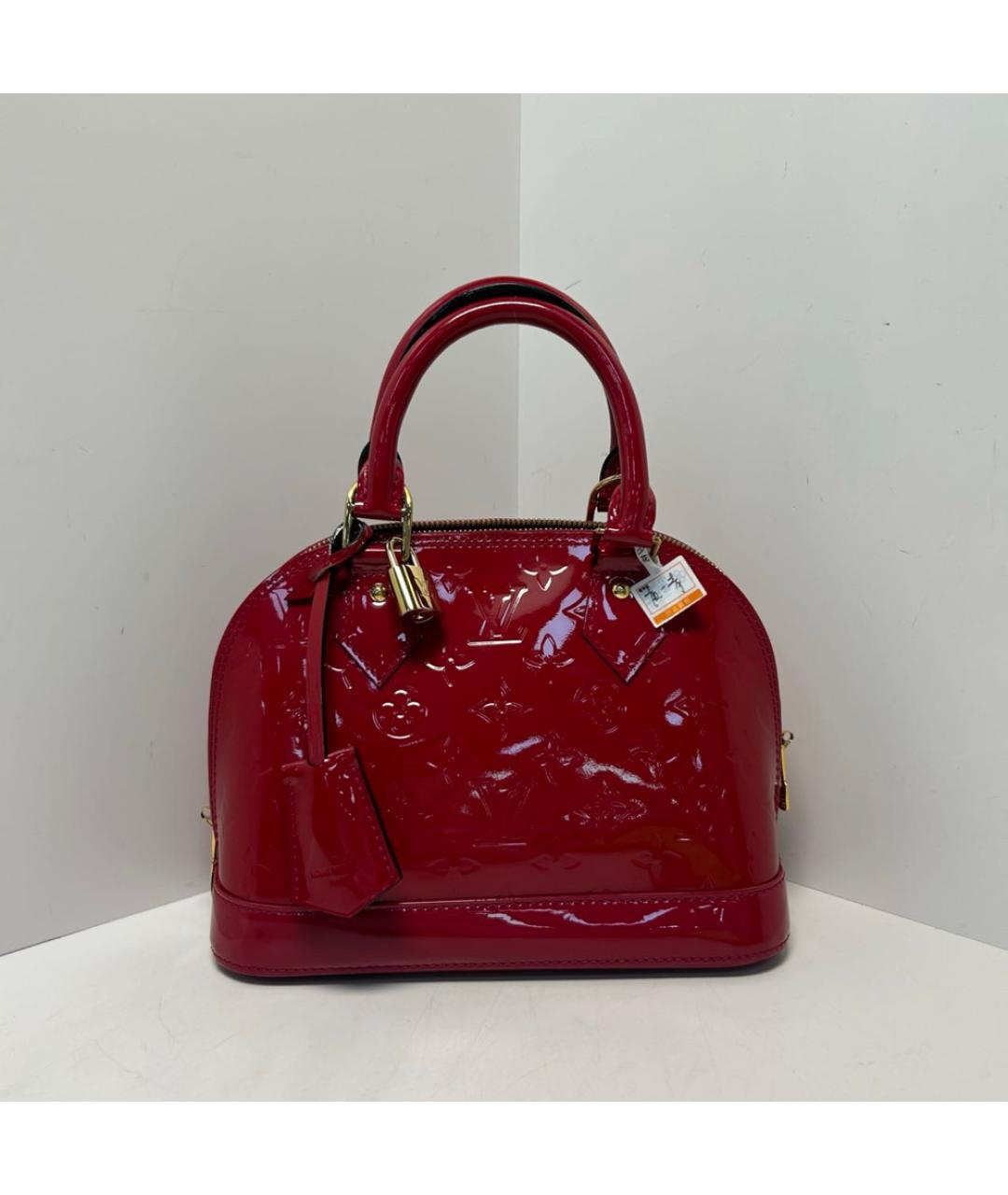 LOUIS VUITTON Красная кожаная сумка через плечо, фото 9