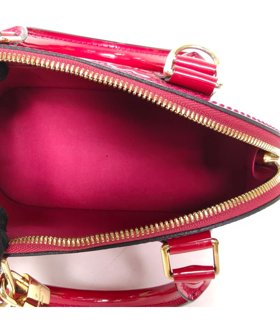 LOUIS VUITTON Красная кожаная сумка через плечо, фото 7