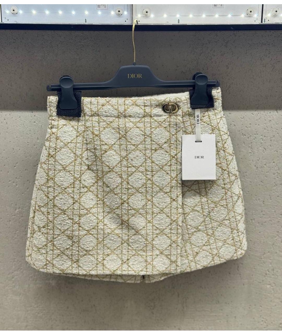 CHRISTIAN DIOR Бежевая юбка миди, фото 3