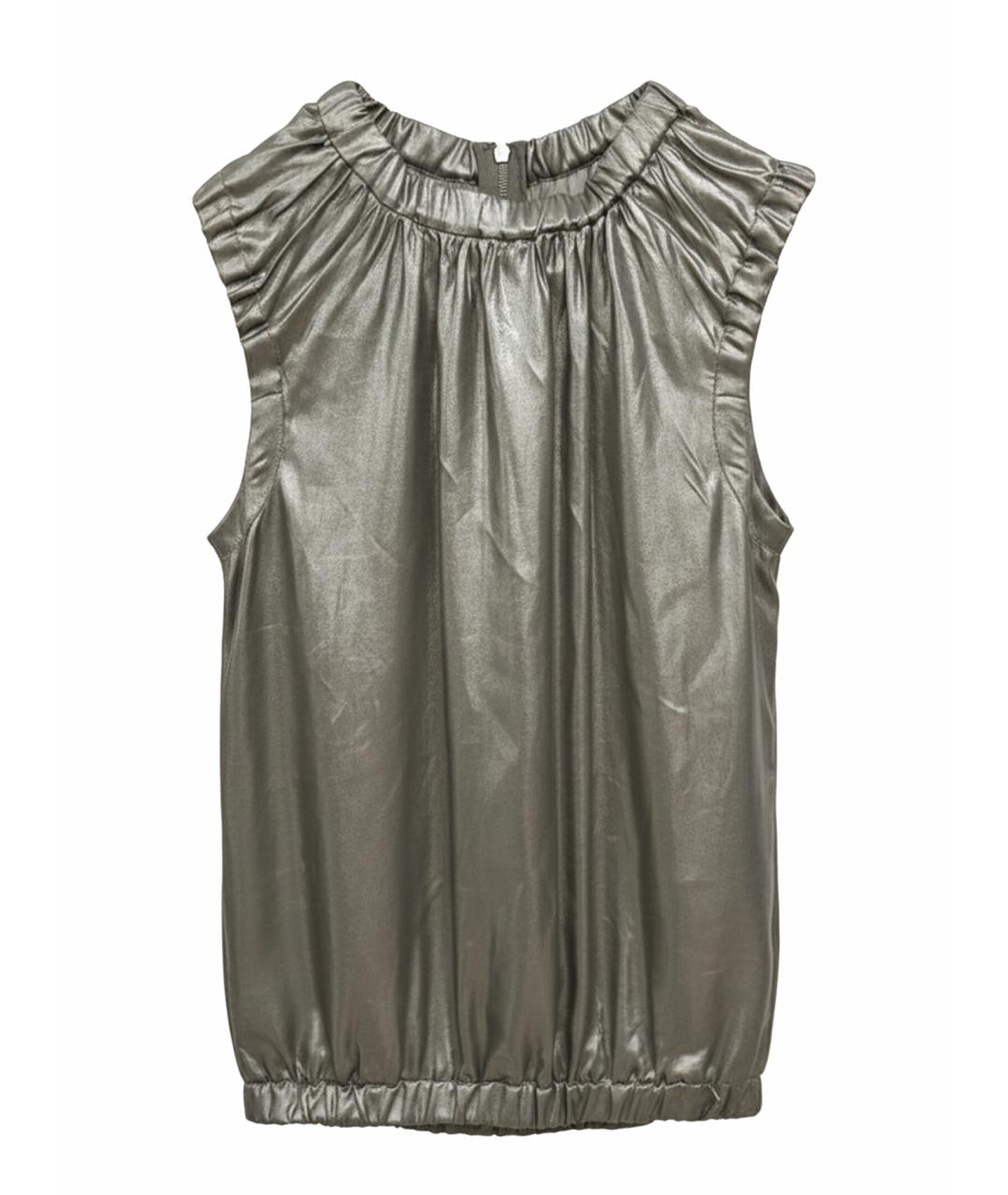 DOLCE&GABBANA Серебряная хлопковая блузы, фото 1