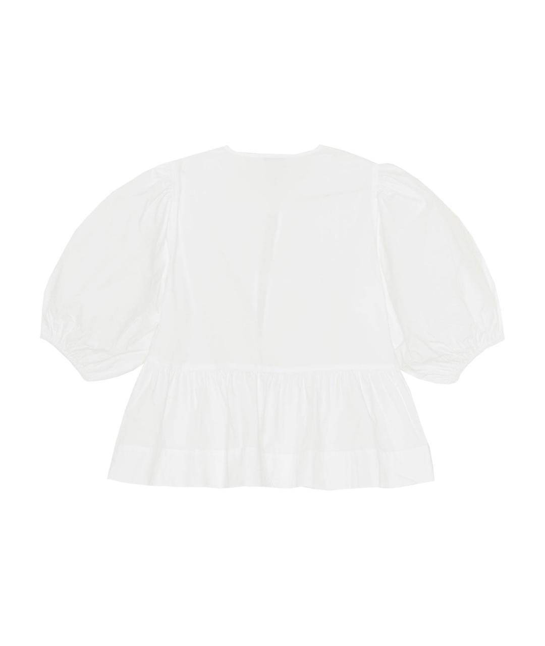 GANNI Белая хлопковая блузы, фото 2