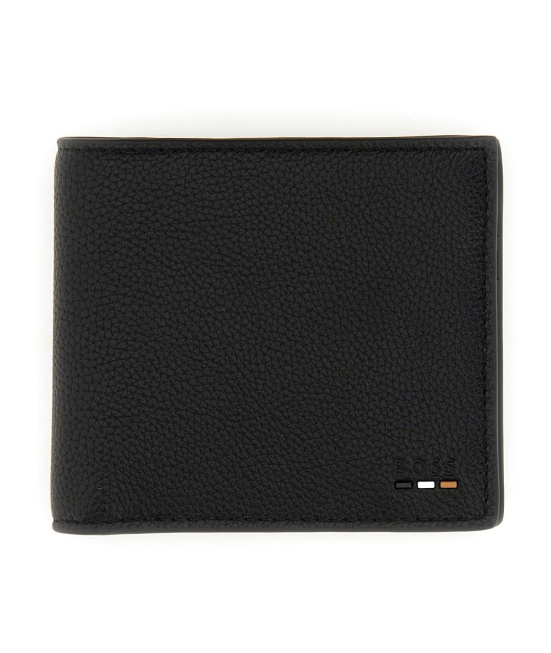 HUGO BOSS Черный полиуретановый кошелек, фото 1